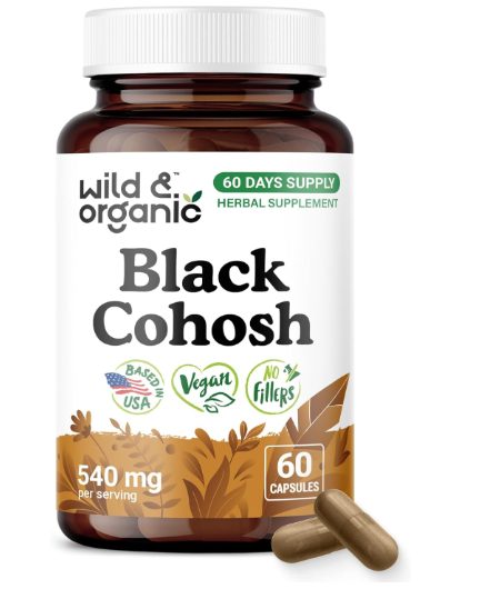 Wild and Organic Black Cohosh 540mg 60 capsules