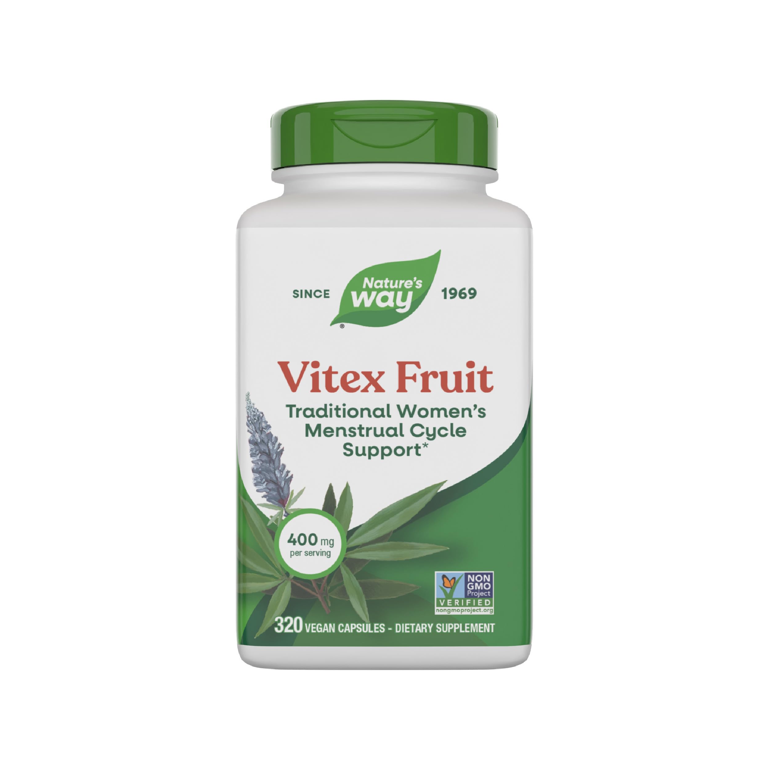 Nature's Way Vitex Fruit 400mg vegan capsules