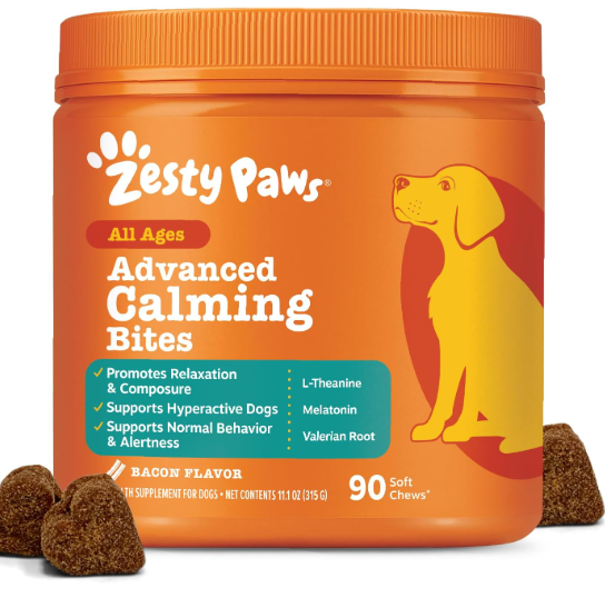 Zesty Paws Advanced Calming Bites for Dogs
